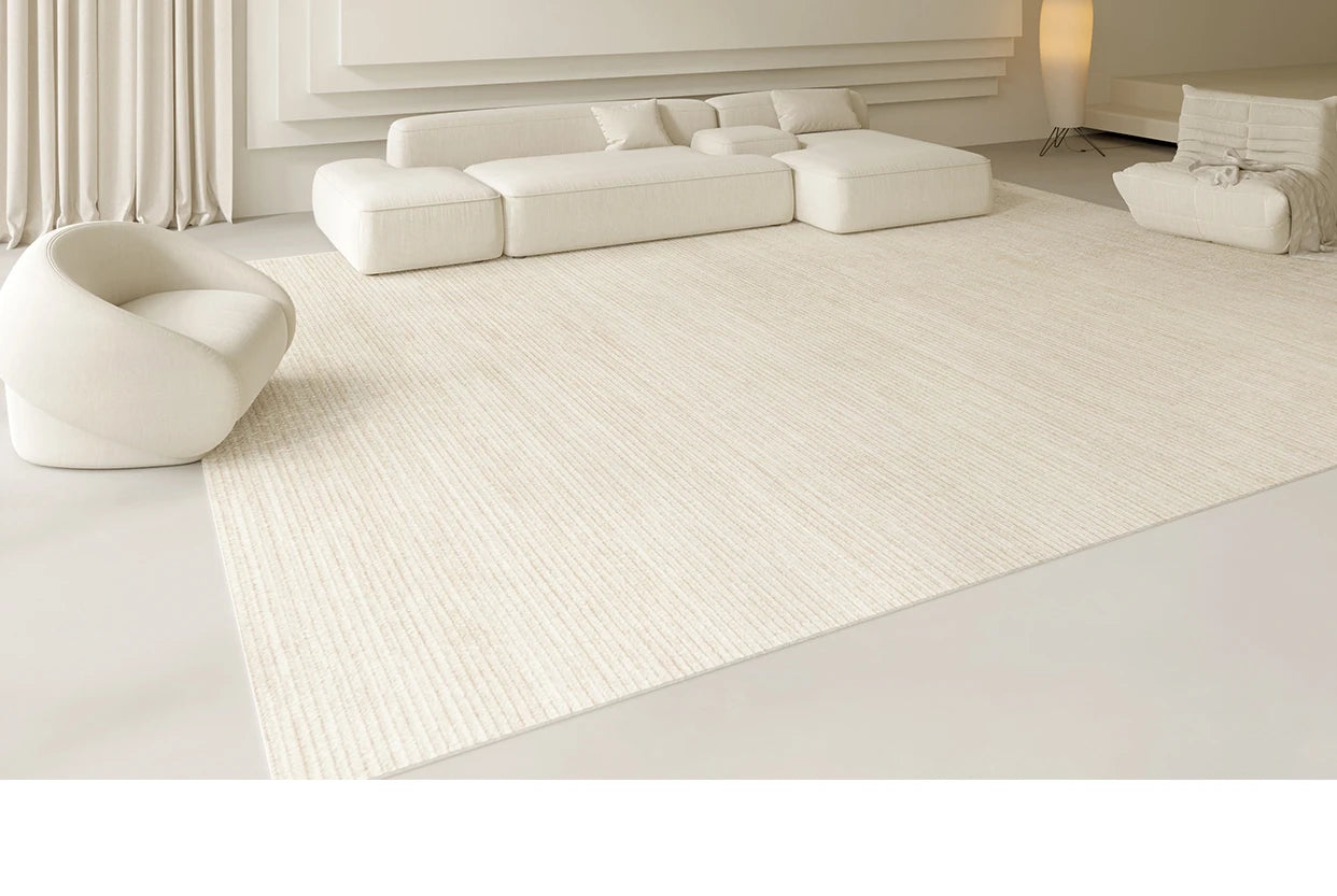 Sahara Minimalist Beige Line Area Rug
