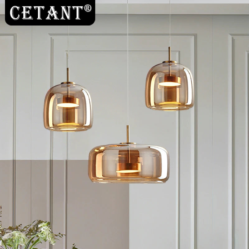 Modern LED Glass Pendant Light