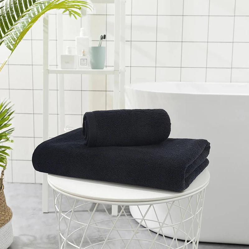 Opulence Cotton Black Spa Towel Set