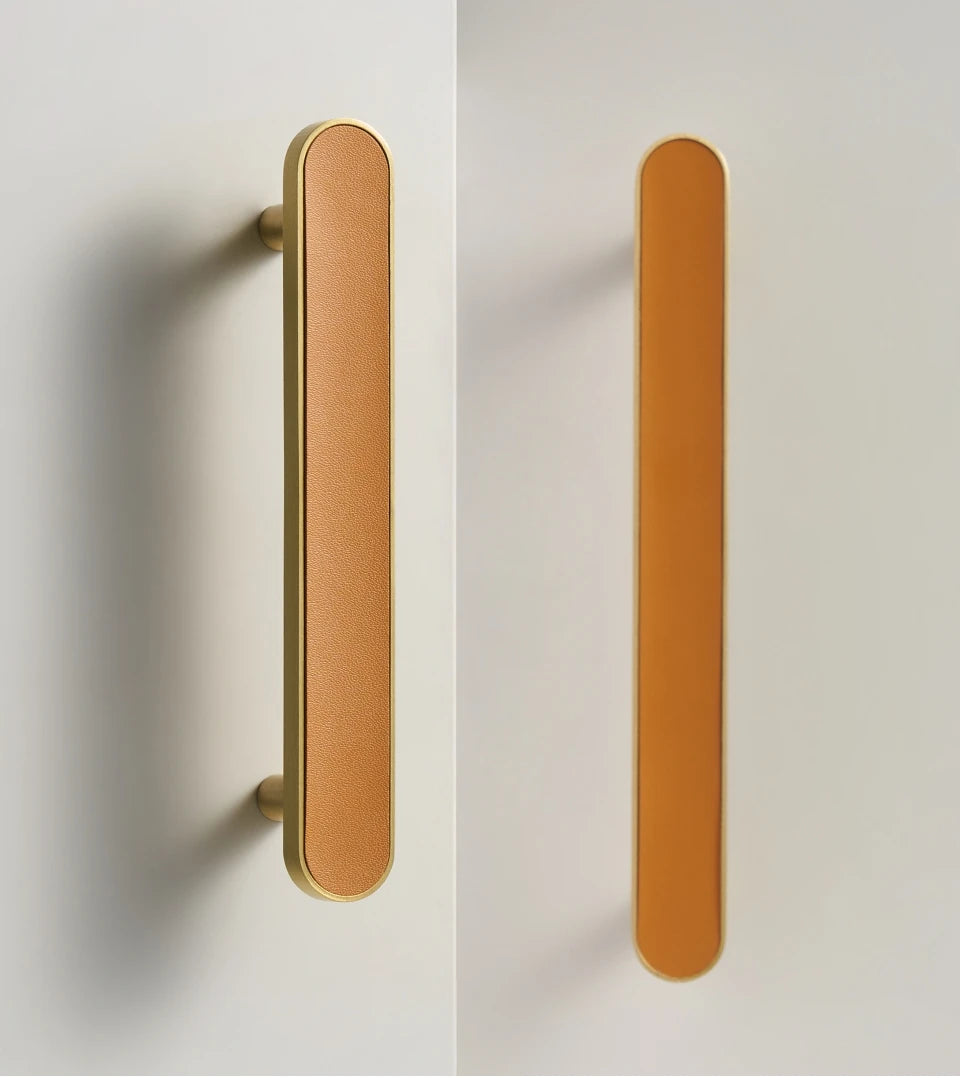 Nurlin Brass & Leather Handles