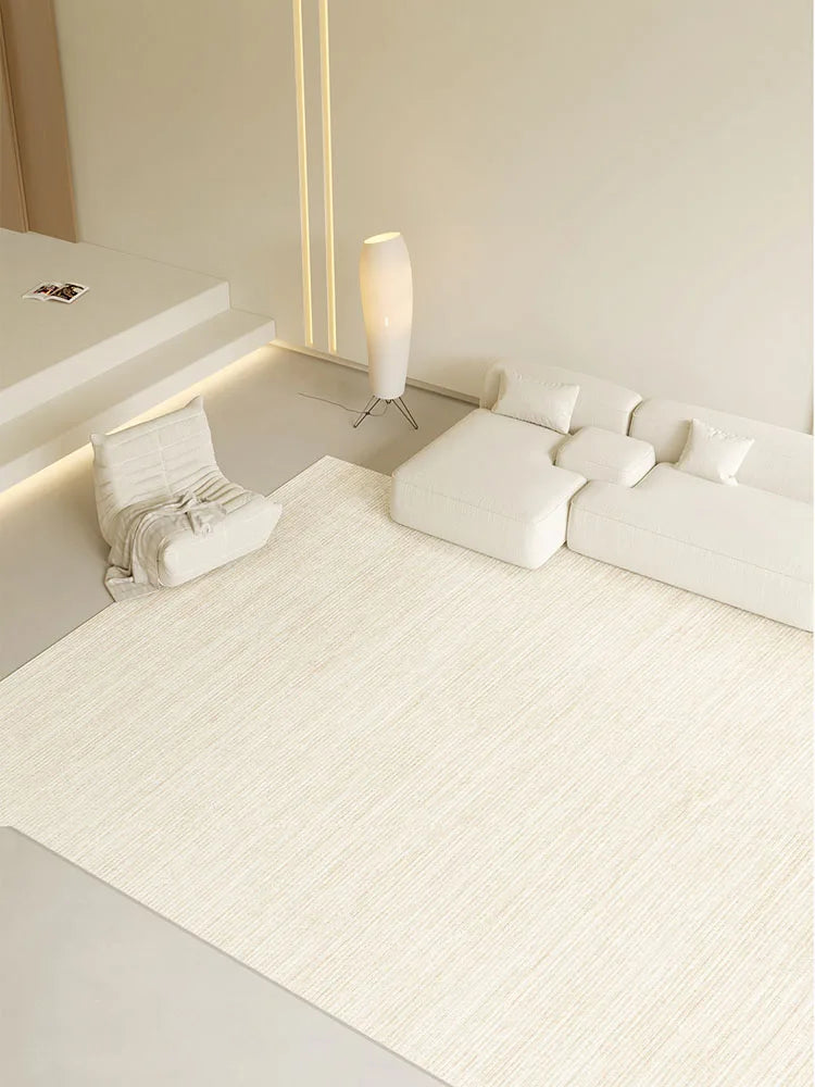 Sahara Minimalist Beige Line Area Rug