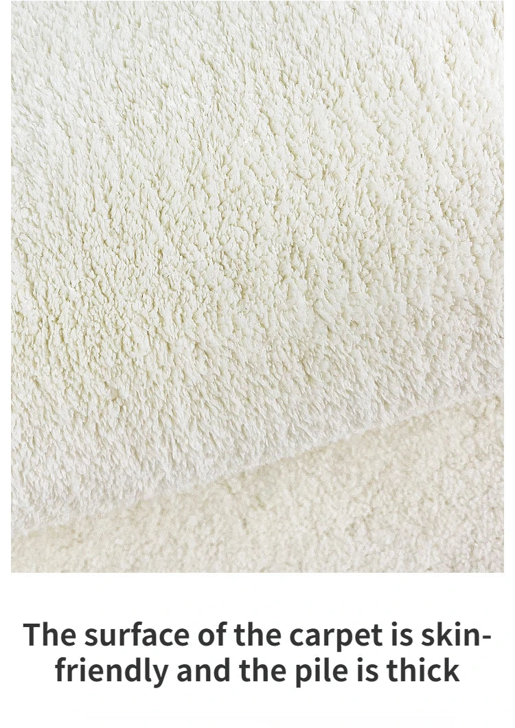 BlancSol Minimalist White Area Rug