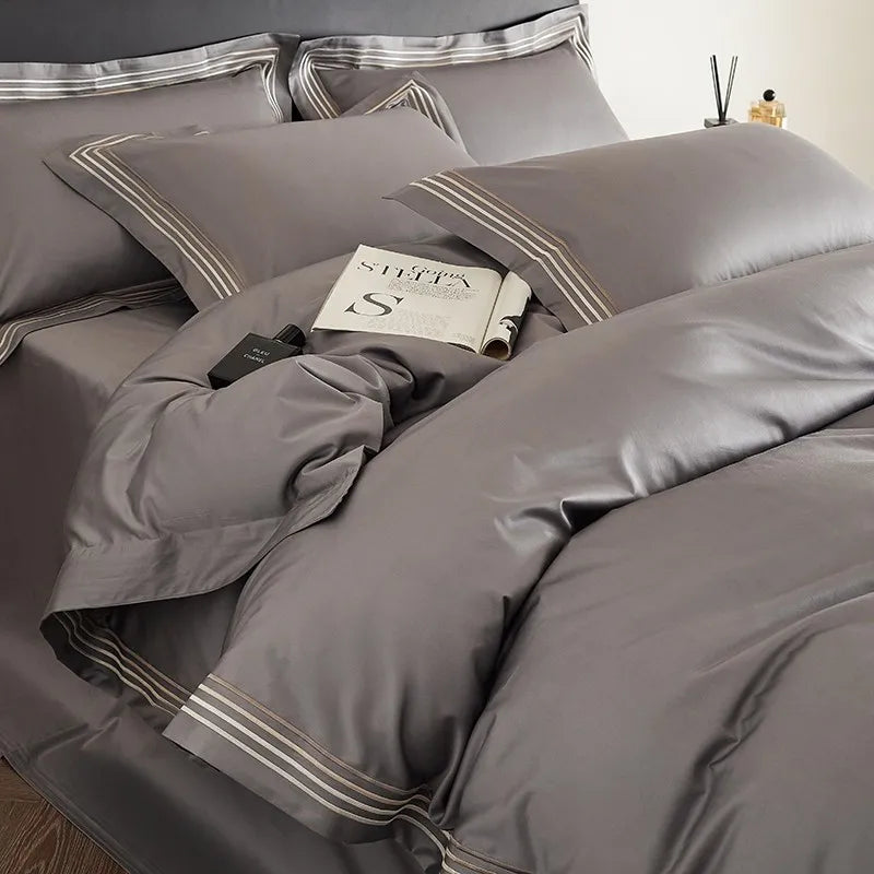 Triline Embroidered Duvet Set