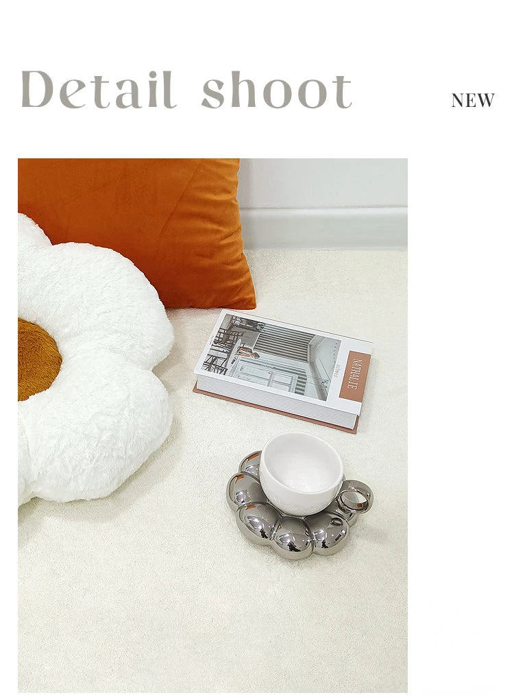 BlancSol Minimalist White Area Rug
