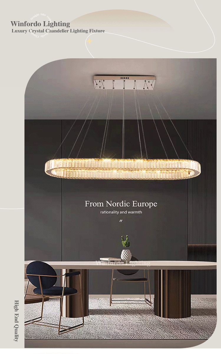 Luxury Oval Crystal Chandelier