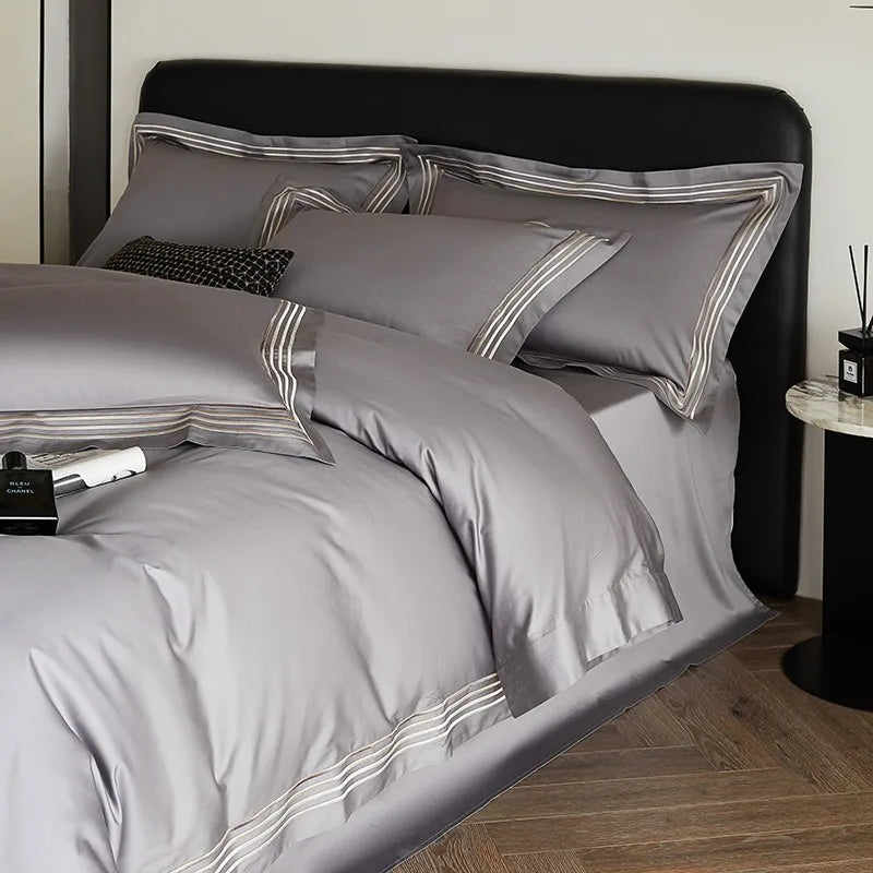 Triline Embroidered Duvet Set