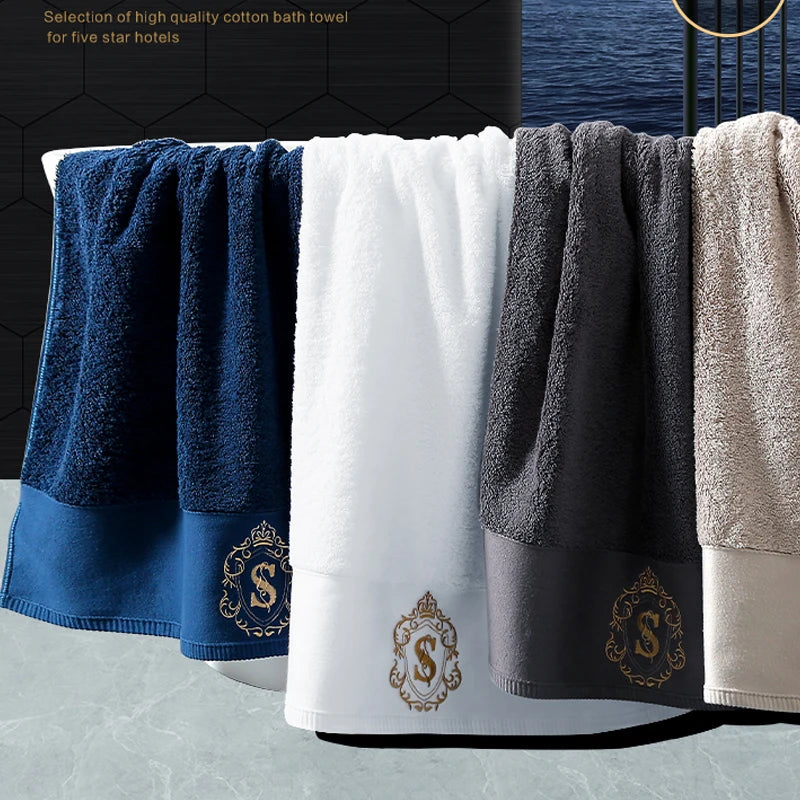 Elite Five-Star Embroidered Cotton Towel Set