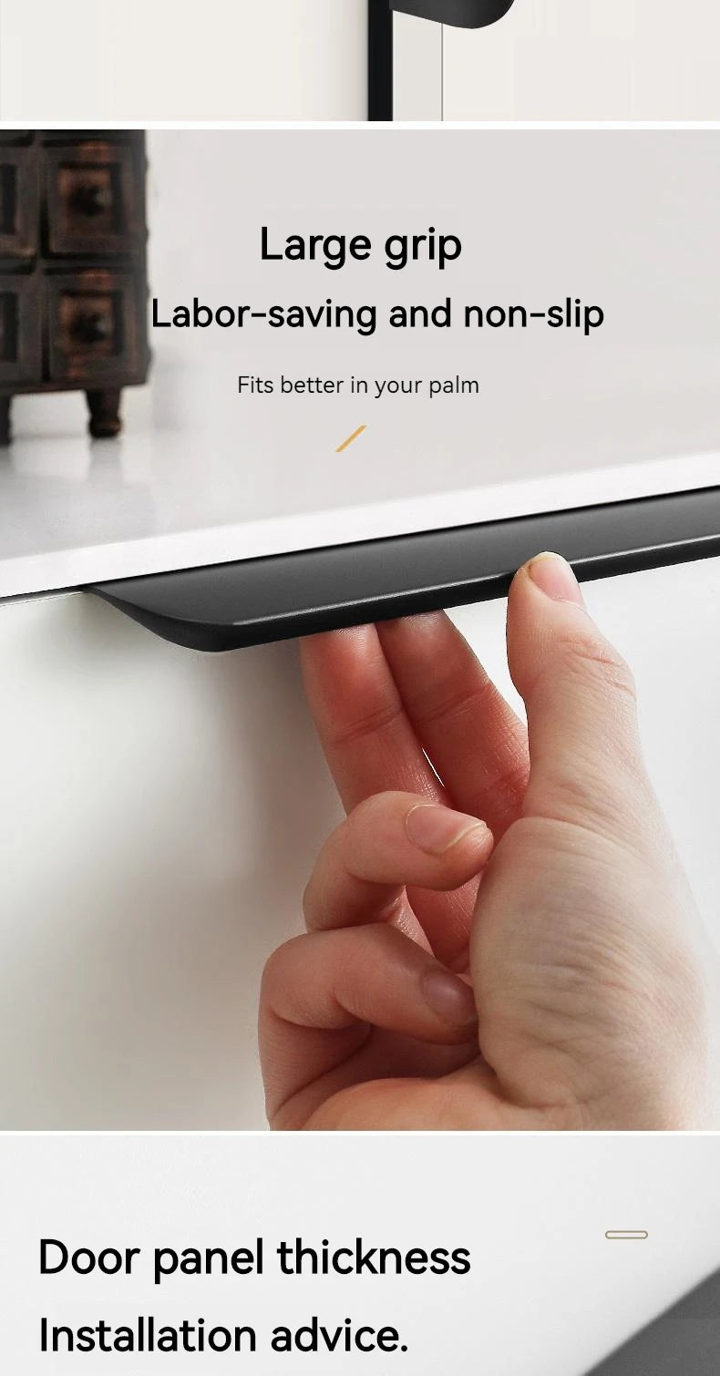 SleekEdge Invisible Black Door Handle