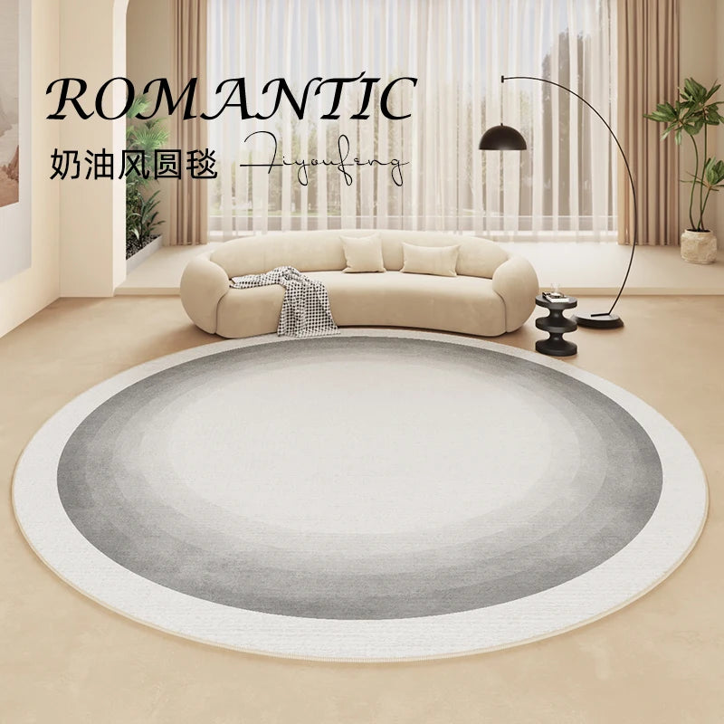 VelvetCream Luxe Round Carpet