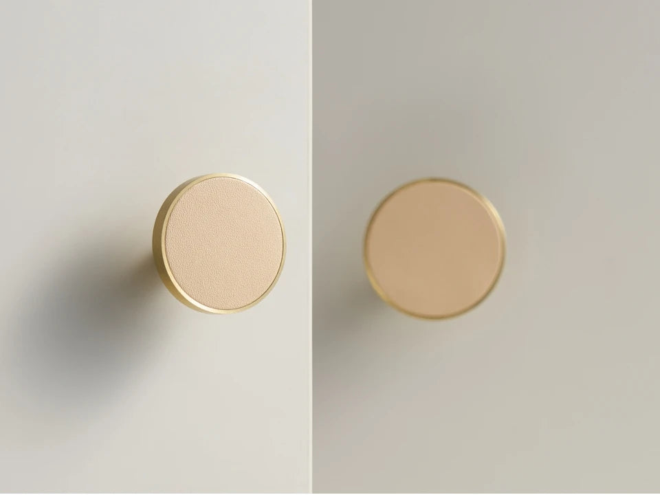 Nurlin Brass & Leather Handles
