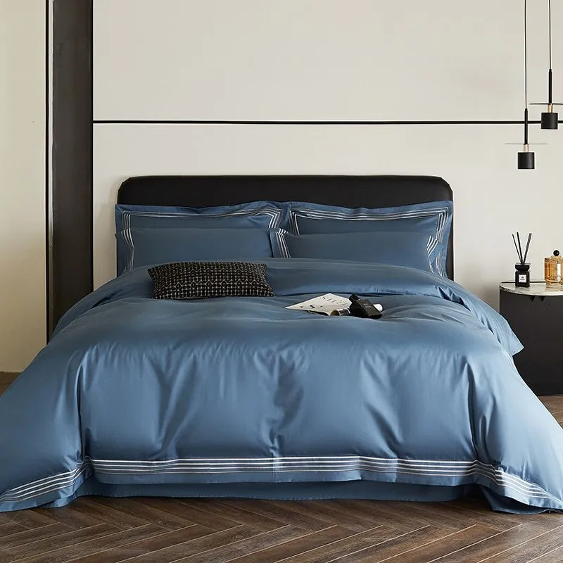 Triline Embroidered Duvet Set