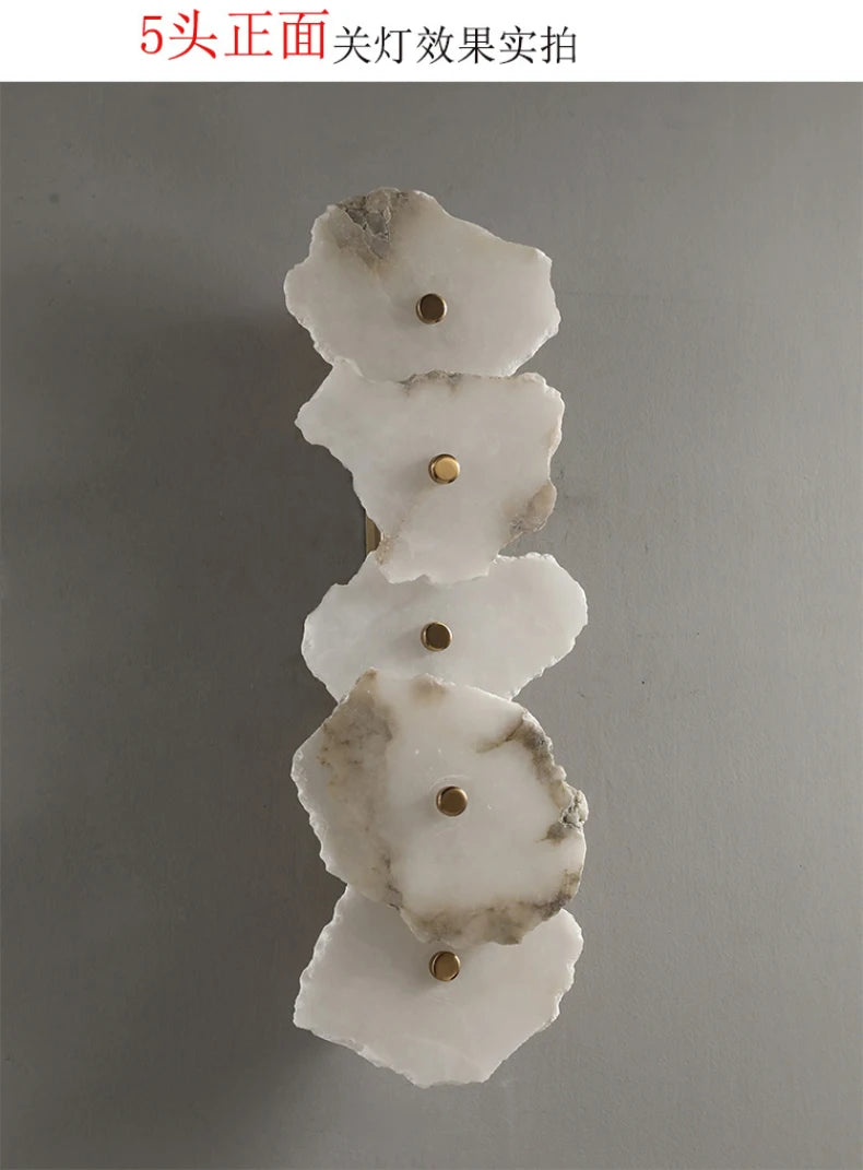Aurora Marble Copper LED Wall Sconce