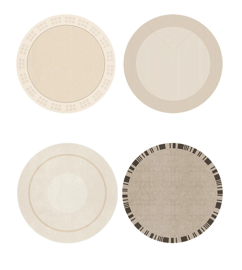 VelvetCream Luxe Round Carpet