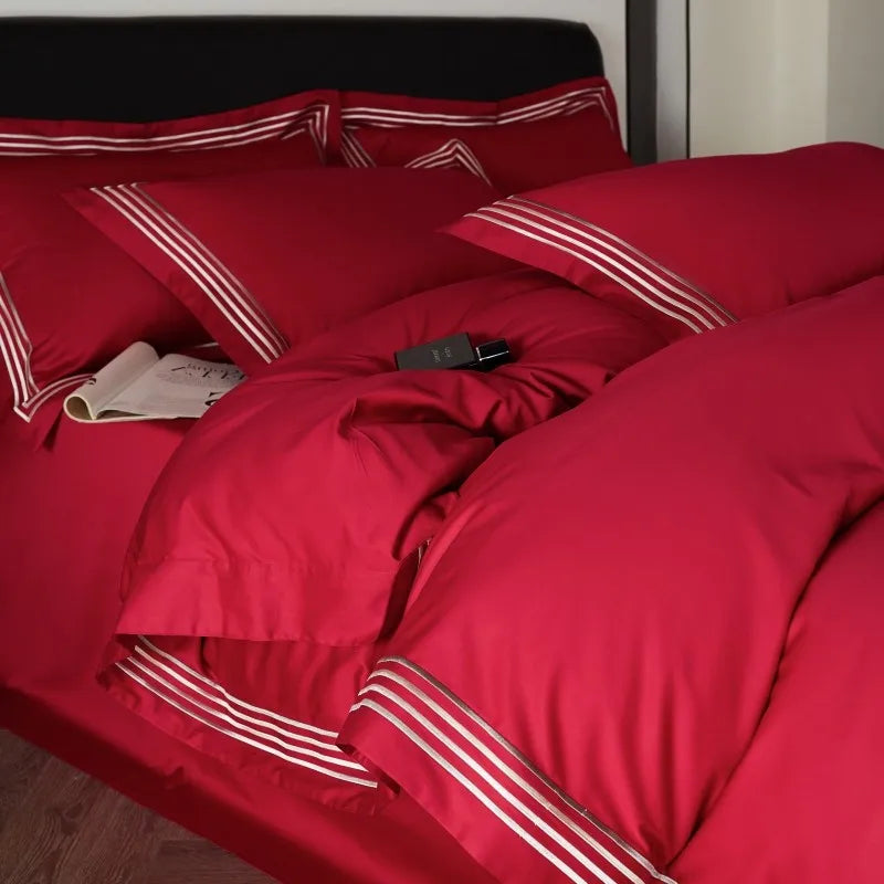 Triline Embroidered Duvet Set
