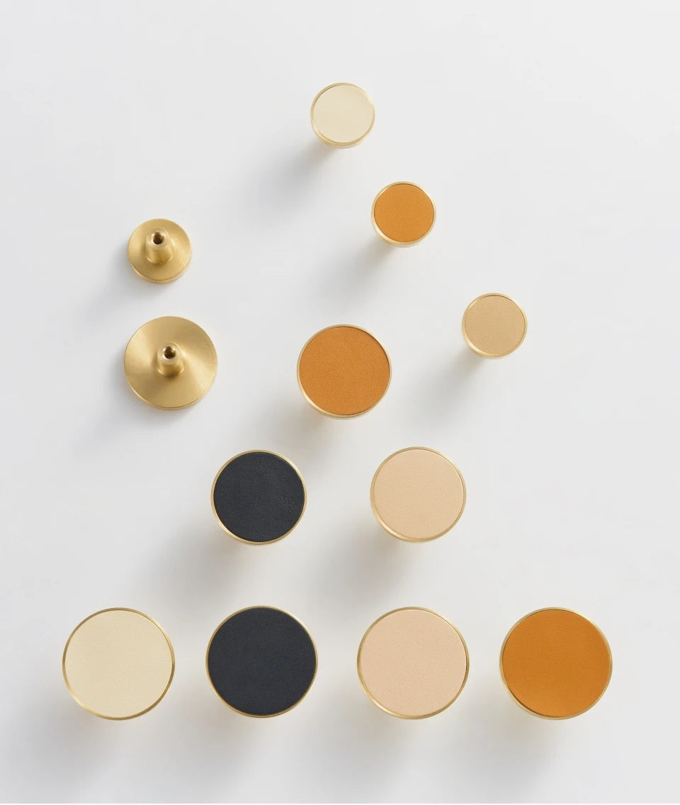 Nurlin Brass & Leather Handles