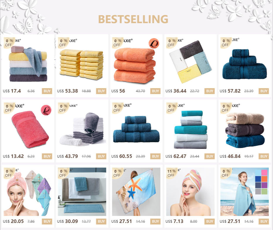 Semaxe Luxe Cotton Towel Set