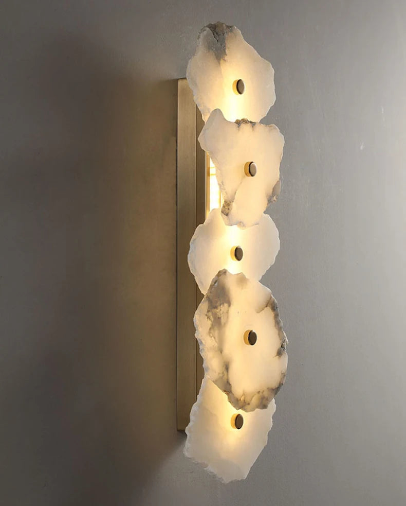 Aurora Marble Copper LED Wall Sconce