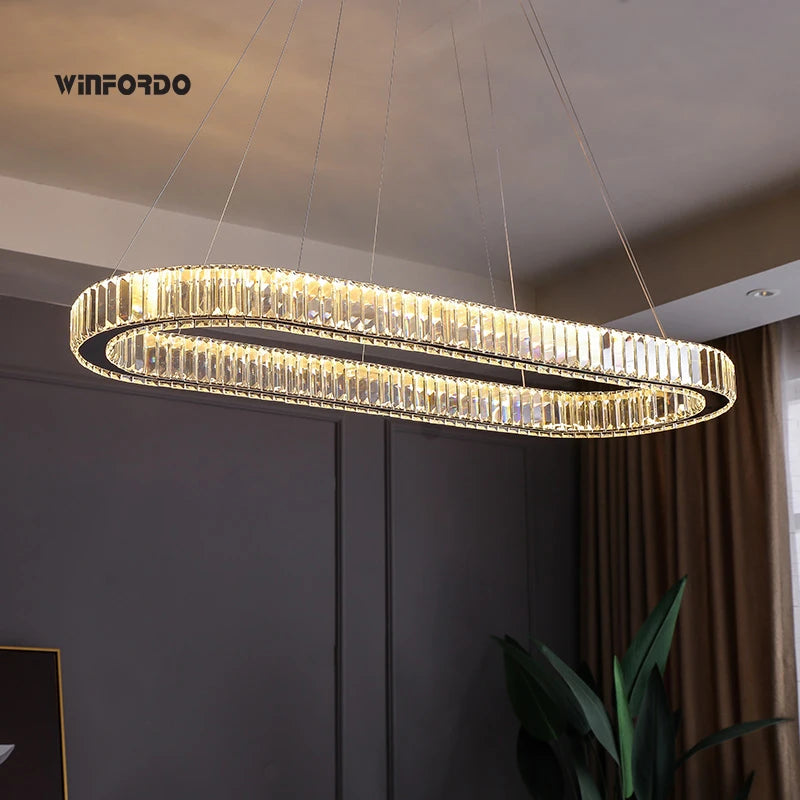 Luxury Oval Crystal Chandelier