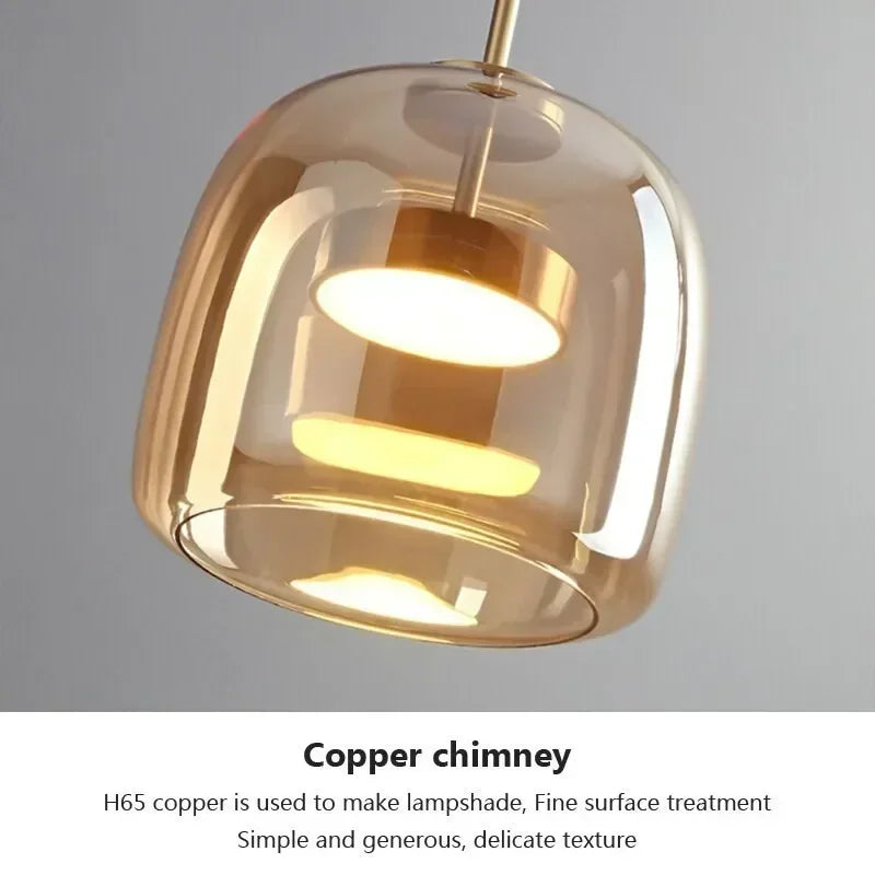 Modern LED Glass Pendant Light