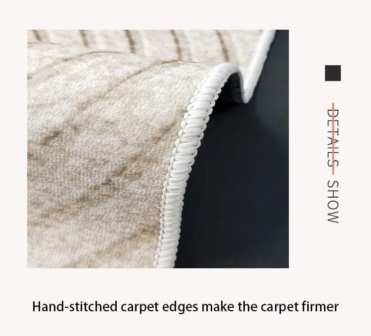 Sahara Minimalist Beige Line Area Rug