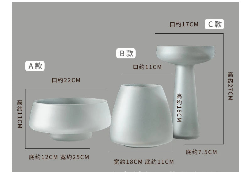 FrostedGlow Nordic Glass Vase