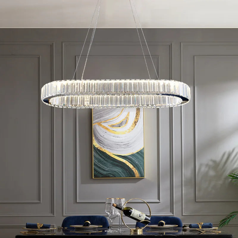 Luxury Oval Crystal Chandelier