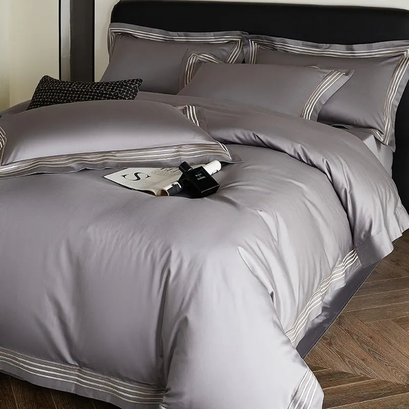 Triline Embroidered Duvet Set