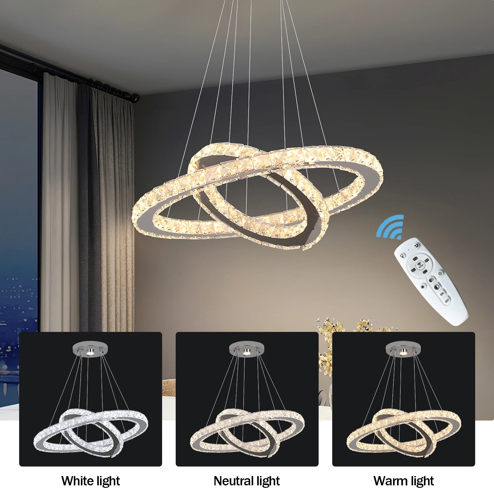 Elysian Crystal Ring Chandelier