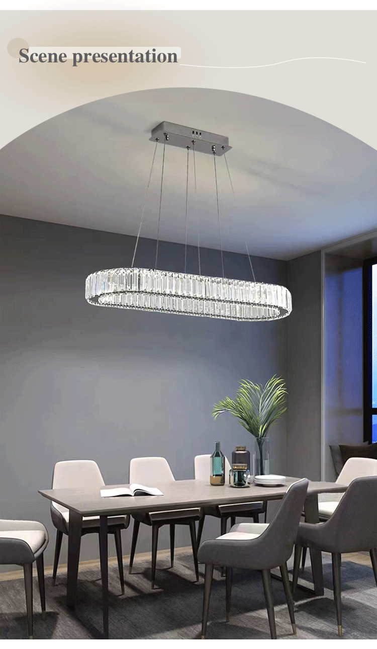 Luxury Oval Crystal Chandelier