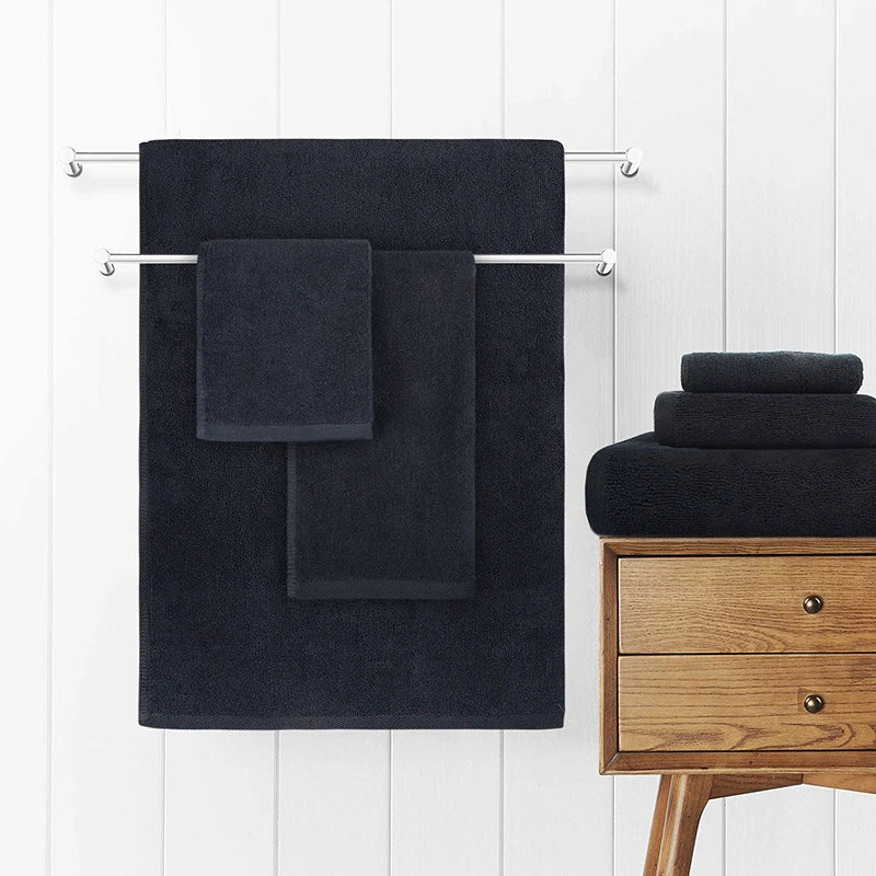 Opulence Cotton Black Spa Towel Set