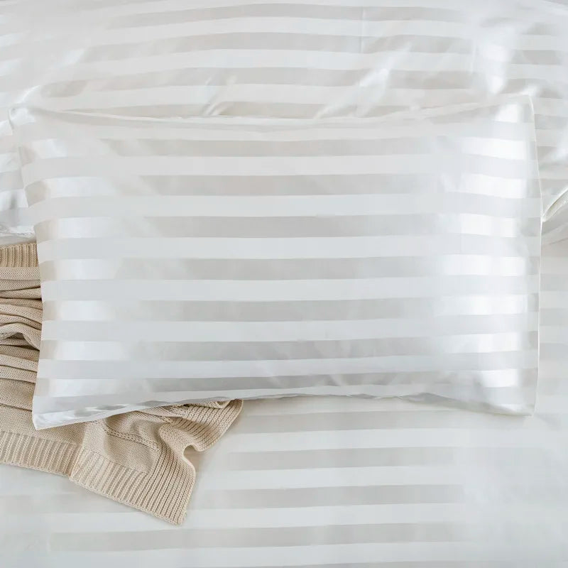 Noir Silque Striped Duvet Set