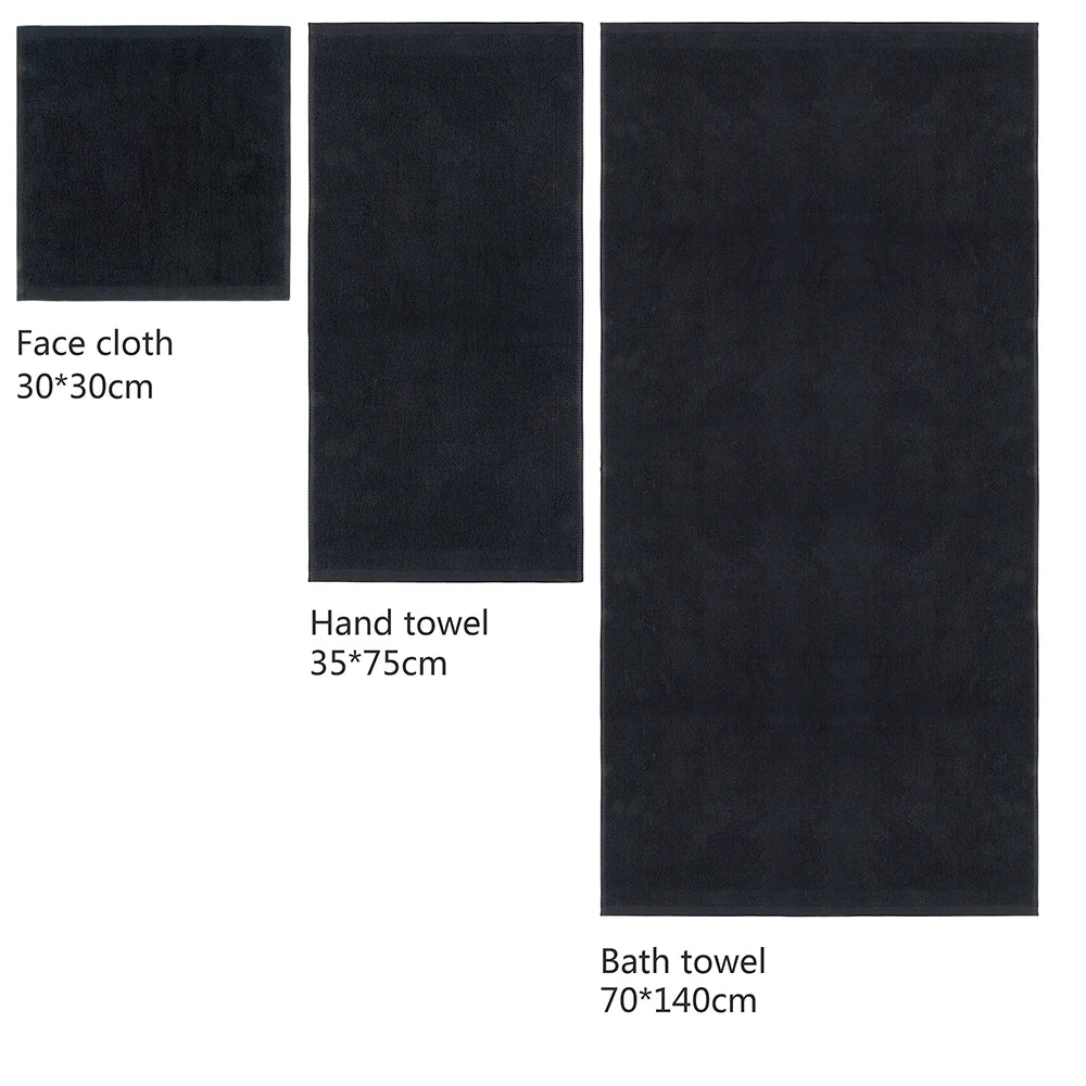Opulence Cotton Black Spa Towel Set