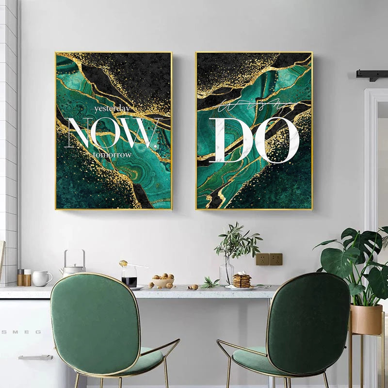 Abstract Gold Canvas Creations