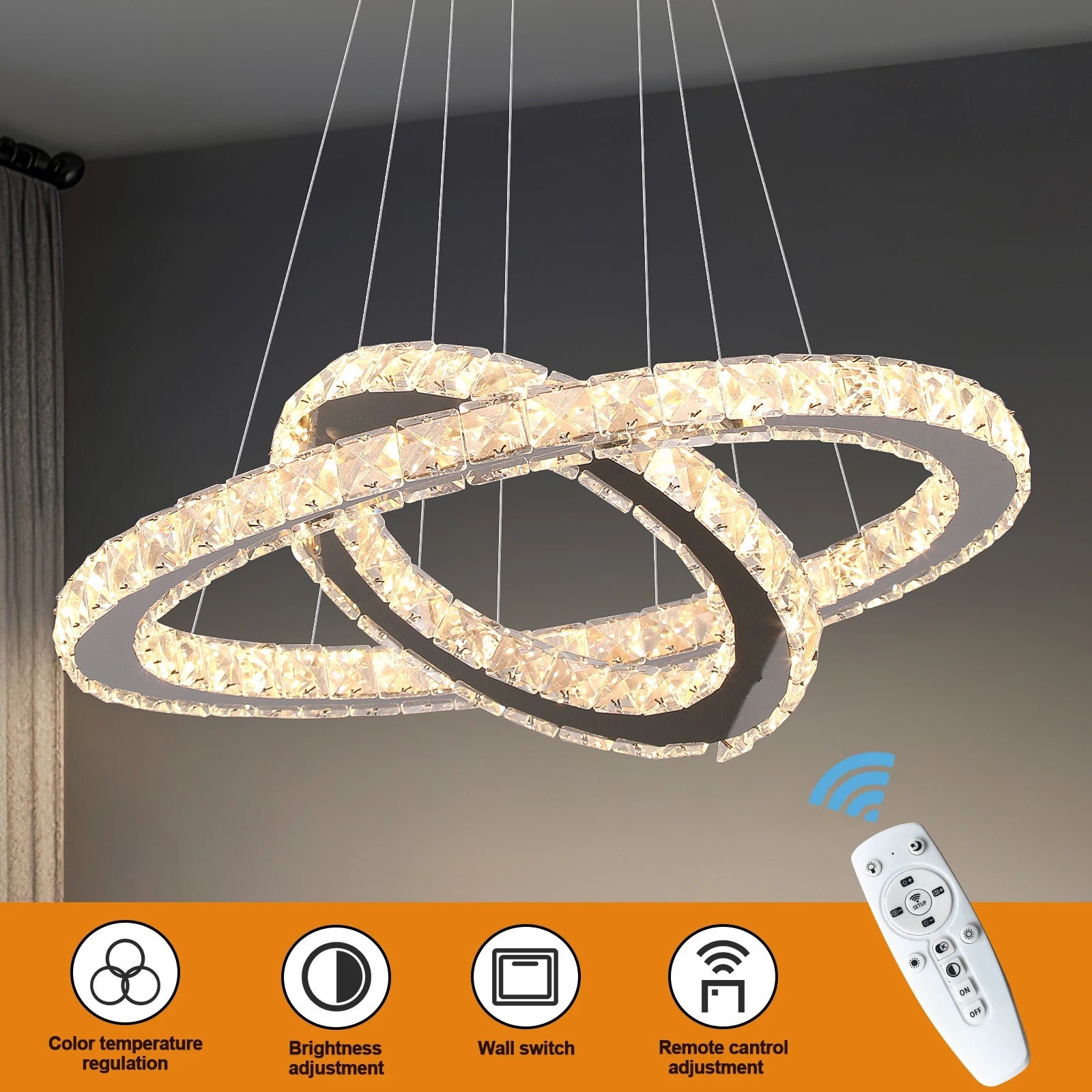 Elysian Crystal Ring Chandelier
