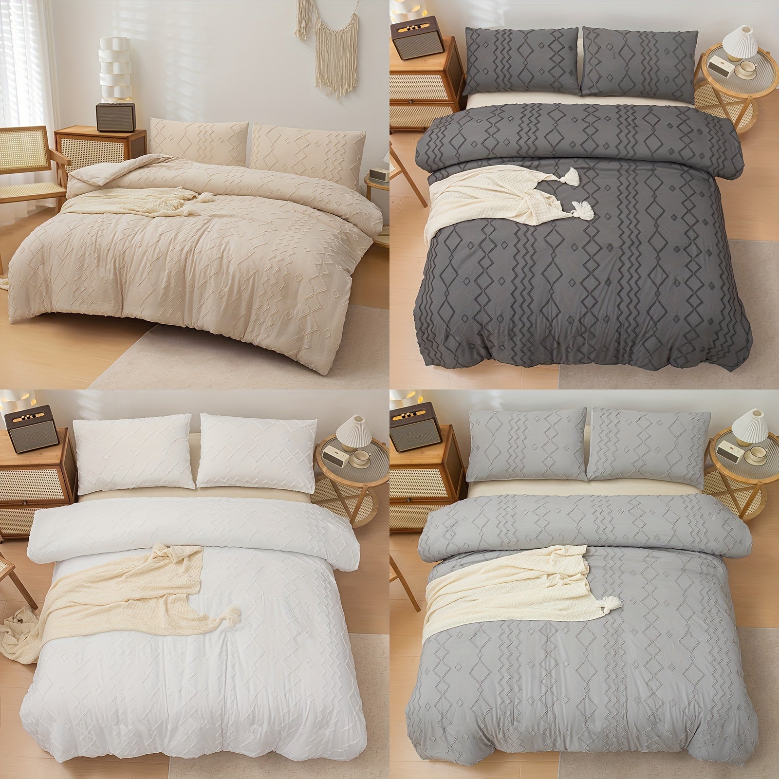 Serenité Élégante Designer Minimalist Duvet Cover Set